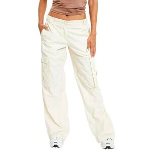 Women Baggy Pocket Cargo Pants Vintage High Waist Joggers Sz M